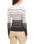 T Tahari Funnel Neck Ombre Stripe Sweater Women's