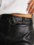 Фото #3 товара Hollister luxe belted mini skirt in black