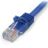 Фото #4 товара Cat5e Patch Cable with Snagless RJ45 Connectors - 2m - Blue - 2 m - Cat5e - U/UTP (UTP) - RJ-45 - RJ-45