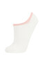 Kadın Renk Bloklu 5'li Pamuklu Sneaker Çorap B6072axns