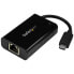 Фото #1 товара StarTech.com USB C to Gigabit Ethernet Adapter/Converter w/PD 2.0 - 1Gbps USB 3.1 Type C to RJ45/LAN Network w/Power Delivery Pass Through Charging - TB3 Compatible/ MacBook Pro Chromebook - Wired - USB Type-C - Ethernet - 5000 Mbit/s - Black