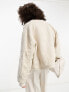 Фото #5 товара ASOS DESIGN bomber jacket in textured natural look fabric