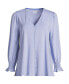 ფოტო #3 პროდუქტის Plus Size 3/4 Sleeve Lightweight Jersey Button Front Top