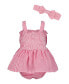 ფოტო #2 პროდუქტის Baby Girls Big-Bow Seersucker Sundress Headband