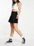 Miss Selfridge pleated mini skirt in black