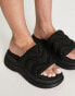 Bronx Bru-te puffy strap chunky sandal in black