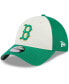 Фото #1 товара Men's White, Green Boston Red Sox 2024 St. Patrick's Day 9TWENTY Adjustable Hat