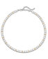 Фото #1 товара Two-Tone Square Beaded Collar Necklace, 16" + 3" extender, Created for Macy's