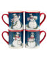 Snowman Greetings Mugs, Set of 4 Разноцветный - фото #1