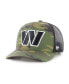 Фото #3 товара Men's Camo, Black Washington Commanders Trucker Adjustable Hat