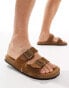 Фото #4 товара Jack & Jones suede double strap sandals in tan