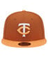 Фото #3 товара Men's Brown Minnesota Twins Spring Color Two-Tone 9FIFTY Snapback Hat