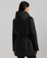 ფოტო #2 პროდუქტის Petite Hooded Quilted Coat