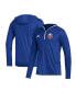 Фото #1 товара Men's Royal New York Islanders Team Long Sleeve Quarter-Zip Hoodie T-Shirt