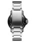 Фото #3 товара Men's Cali Diver Silver Stainless Steel Watch 40MM