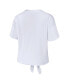 ფოტო #3 პროდუქტის Women's White Tampa Bay Lightning Front Knot T-shirt