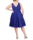 Фото #2 товара Plus Size 3D Floral Sleeveless Midi Dress