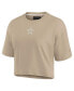 Women's Khaki Dallas Cowboys Elements Super Soft Boxy Cropped T-Shirt