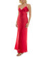 Juniors' V-Neck Lace-Up-Back Sleeveless Gown