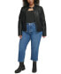 ფოტო #5 პროდუქტის Plus Size Faux Leather Motocross Racer Jacket