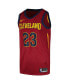 ფოტო #2 პროდუქტის Men's LeBron James Wine Cleveland Cavaliers Swingman Player Jersey - Icon Edition