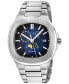 ფოტო #1 პროდუქტის Men's Potente Swiss Automatic Silver-Tone Stainless Steel Watch 40mm