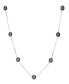 ფოტო #2 პროდუქტის Black Tahitian Pearl (8-9mm) Necklace in 14k White or Yellow Gold