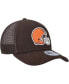 Men's Brown Cleveland Browns A-Frame Trucker 9FORTY Adjustable Hat