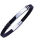 ფოტო #1 პროდუქტის Sutton Stainless Steel Stationed Silicone Bracelet