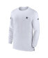 Фото #3 товара Men's White Dallas Cowboys Sideline Coach Performance Long Sleeve T-shirt