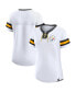 Фото #4 товара Women's White Pittsburgh Steelers Sunday Best Lace-Up T-shirt