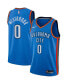 Фото #1 товара Men's Russell Westbrook Blue Oklahoma City Thunder Swingman Player Jersey - Icon Edition