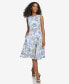 Фото #1 товара Women's Floral-Print Sleeveless Fit & Flare Dress