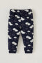 Kız Bebek Kalp Baskılı Fitilli Pijama Takımı