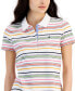 ფოტო #3 პროდუქტის Women's Gateway Stripe Short-Sleeve Polo Shirt