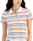 Women's Gateway Stripe Short-Sleeve Polo Shirt Белый, XS - фото #3