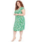 Фото #3 товара Plus Size Printed Flutter-Sleeve Dress