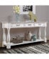 63" Wood Console Table with Drawers & Shelf