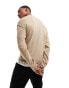 ONLY & SONS oversized drop shoulder knit jumper in beige Silberleinen, XS - фото #4