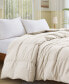 Lightweight White Goose Down Feather Fiber Comforter, King