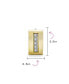 ფოტო #4 პროდუქტის Unisex Channel Set 3 Row Cubic Zirconia CZ K-pop Wide Mini Hoop Huggie Earrings For Men For Women Yellow Gold Plated Steel Stainless