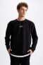 Oversize Fit Bisiklet Yaka Sweatshirt