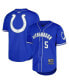 Фото #1 товара Men's Anthony Richardson Royal Indianapolis Colts Mesh Baseball Button-Up T-shirt