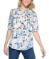 Фото #1 товара Women's Printed Whimsical Long Sleeve Top