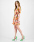 Фото #3 товара Women's Watercolor Floral Short-Sleeve Dress