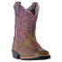 Фото #2 товара Dan Post Boots Tryke Square Toe Cowboy Toddler Girls Purple Casual Boots DPC194