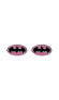 ფოტო #1 პროდუქტის Batman Silver Plated Logo Stud Earrings