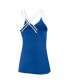 ფოტო #3 პროდუქტის Women's Royal Los Angeles Dodgers Go For It Strappy V-Neck Tank Top