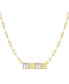 ფოტო #1 პროდუქტის Diamond Mama 18" Pendant Necklace (1/10 ct. t.w.) in 14k Gold-Plated Sterling Silver