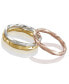Polished Twist-Look Band in 10k Gold, Rose Gold & White Gold